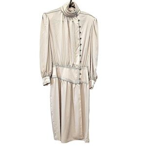 Nolan Miller Dynasty Collection for Neiman Marcus 80s Midi Dress Size 8